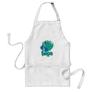 Peacock Ovarian Cancer Standard Apron