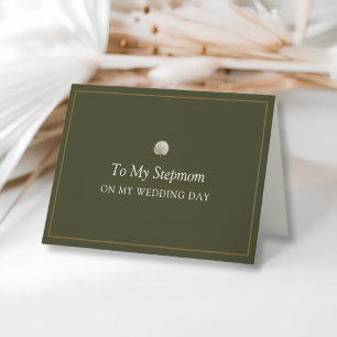Peacock Palm Stepmom Wedding Day Card