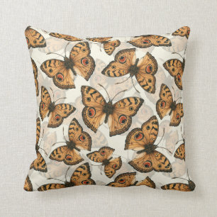 Peacock pansy butterfly pattern cushion