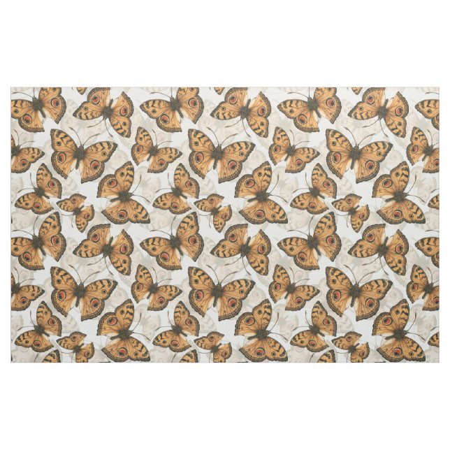 Peacock pansy butterfly pattern fabric (Fat Quarter)