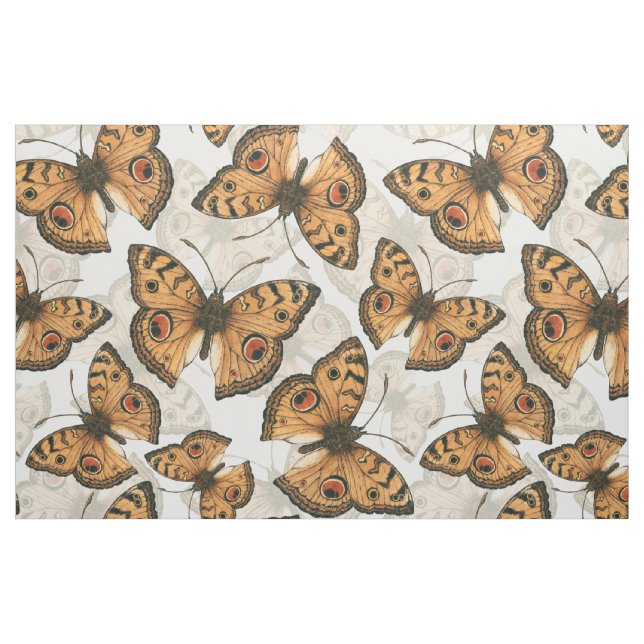 Peacock pansy butterfly pattern fabric (Fat Quarter)