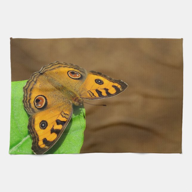 Peacock Pansy Tea Towel (Horizontal)