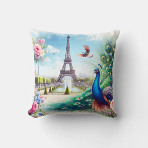 peacock paris cushion