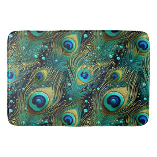 Peacock Passion Throw Pillow Bath Mat