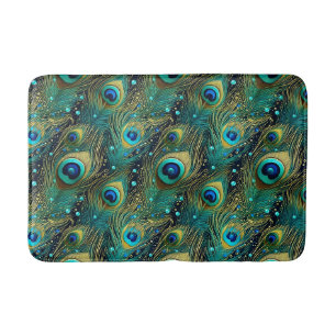 Peacock Passion Throw Pillow Bath Mat