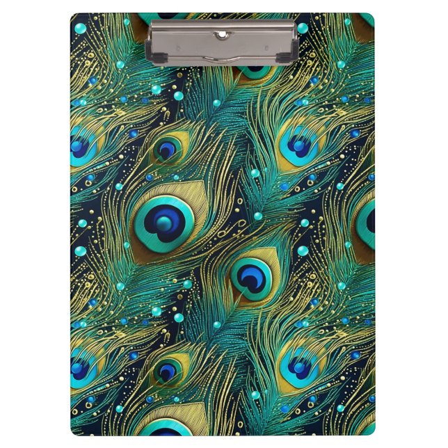 Peacock Passion Throw Pillow Clipboard (Front)
