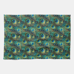 Peacock Passion Throw Pillow Tea Towel