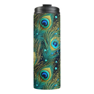 Peacock Passion Throw Pillow Thermal Tumbler