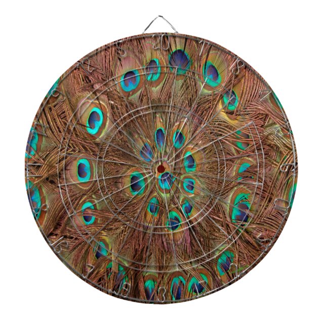 Peacock pattern Background Dartboard (Front)