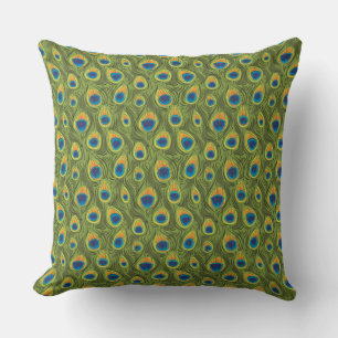 Peacock pattern cushion