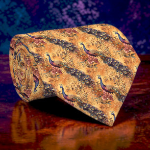 Peacock Pattern Custom Necktie