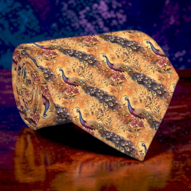 Peacock Pattern Custom Necktie (Creator Uploaded)