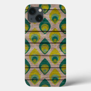 Peacock Pattern On Wood iPad Air Case