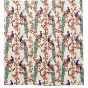 Peacock Pattern Shower Curtain