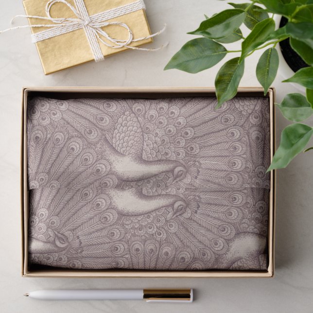 peacock pattern tissue paper (Gift)