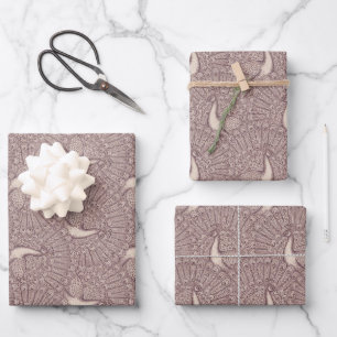peacock pattern wrapping paper sheet