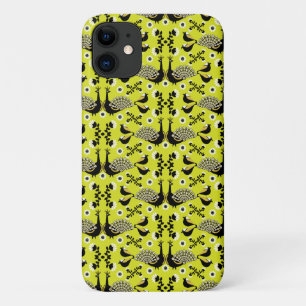 Peacock Peafowl Bird Folk Art iPhone 11 Case