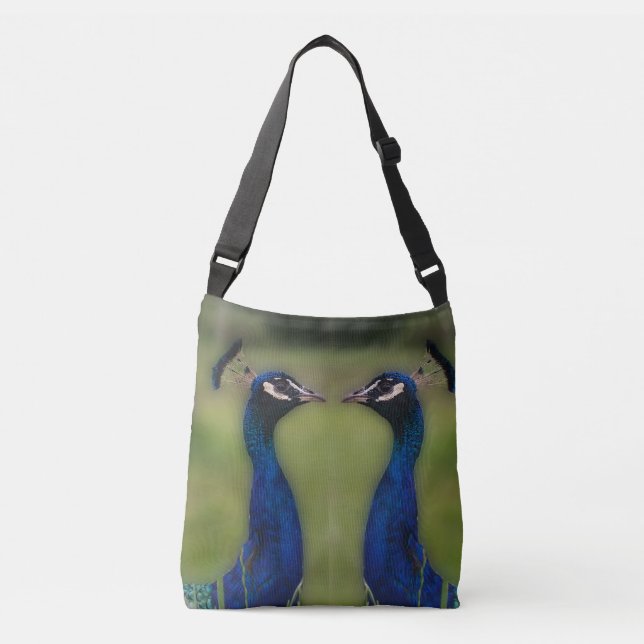 Peacock Photo Custom All-Over-Print Cross Body Bag (Front)