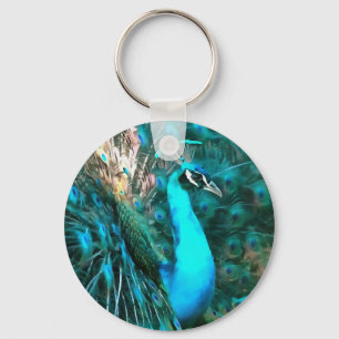 Peacock Plumage Key Ring
