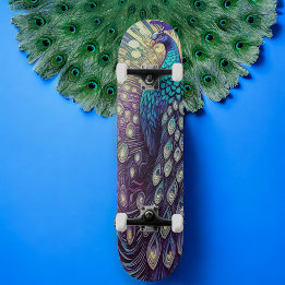 Peacock Plumage Skateboard
