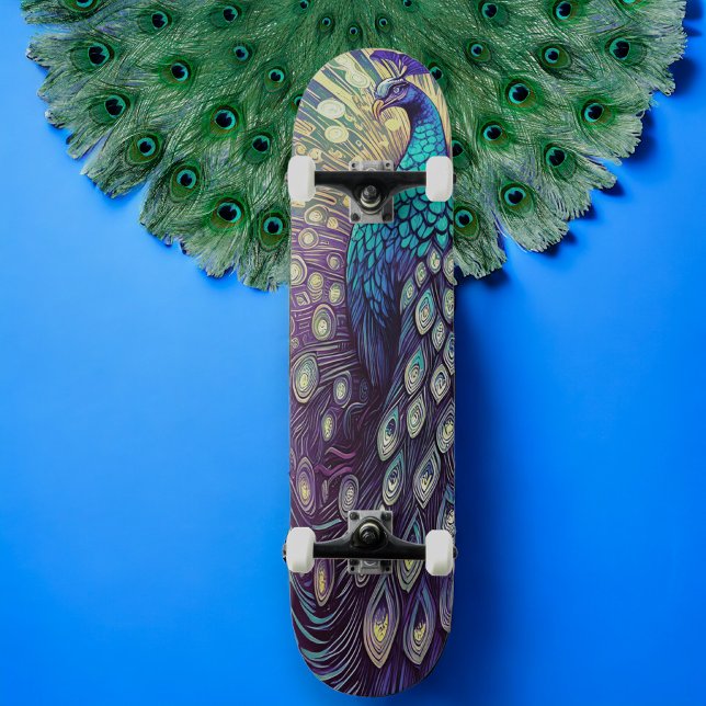 Peacock Plumage Skateboard (Creator Uploaded)