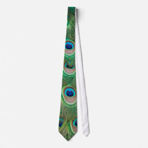 Peacock plumage tie