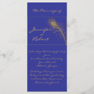 Peacock Plume in Gold and Navy Blue Program
