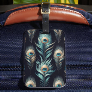 Peacock Plumes Luggage Tag