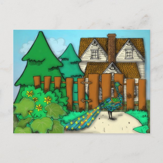 Peacock Pop Postcard (Front)