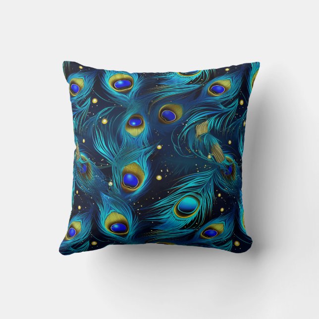 Peacock Pride Cushion (Back)
