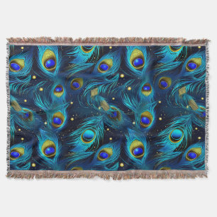 Peacock Pride Throw Blanket
