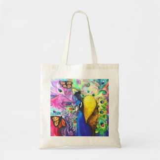 Peacock Print Tote Bag