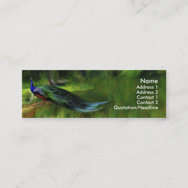 Peacock profile / business card (Front)