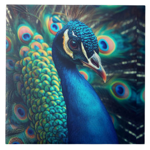 Peacock Profile Ceramic Tile