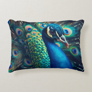 Peacock Profile Decorative Cushion