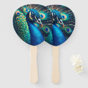Peacock Profile Hand Fan