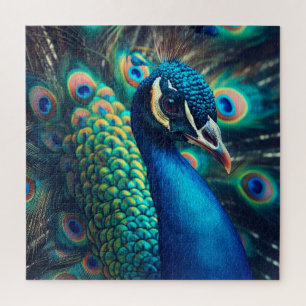 Peacock Profile Jigsaw Puzzle