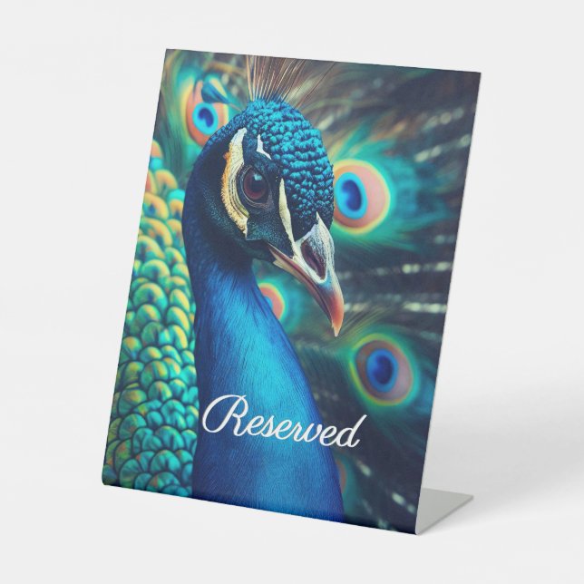 Peacock Profile Pedestal Sign (Front)