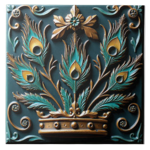 Peacock Queen Ceramic Tile