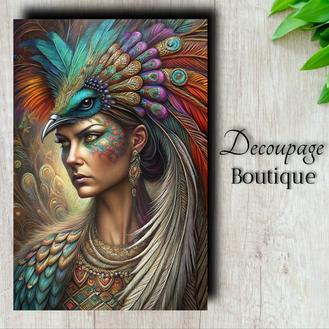 Peacock Queen Decoupage Tissue Paper (Peacock Queen Decoupage Tissue Paper)