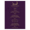Peacock Regency in Purple Wedding Menu