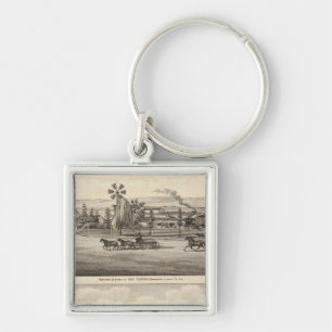 Peacock res, Willow Glen Key Ring