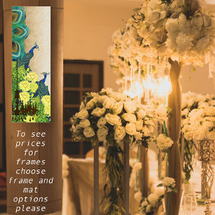 Peacock Roaring 20's Chandelier Wedding  Poster