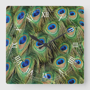 Peacock Roman Numeral Clock