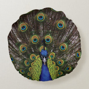 Peacock Round Cushion