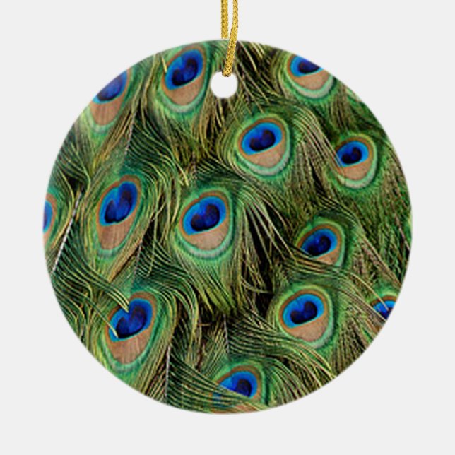 Peacock Round Ornament (Front)
