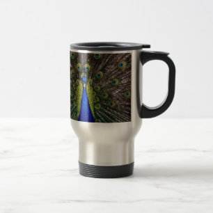 Peacock Royal Blue Gifts Presents Beautiful Travel Mug