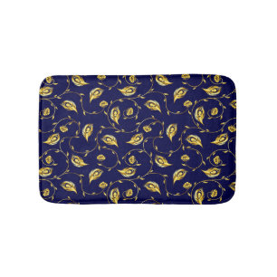 Peacock Sari Pattern Bath Mat