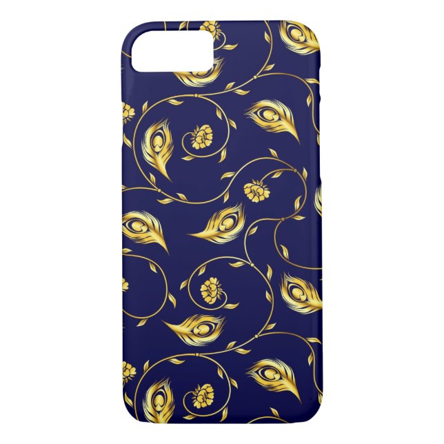 Peacock Sari Pattern Case-Mate iPhone Case (Back)