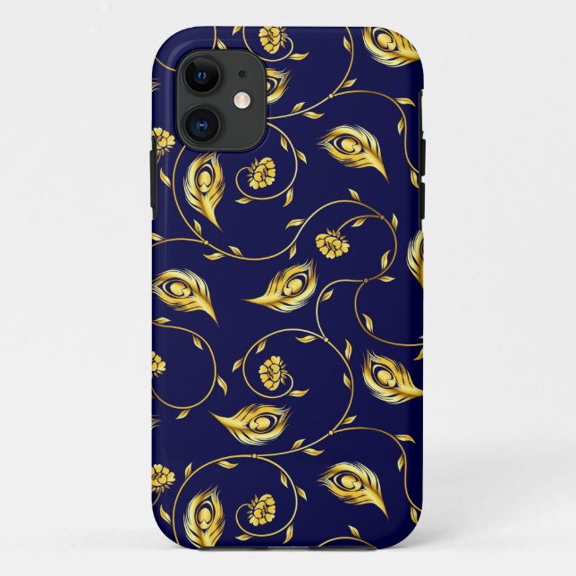 Peacock Sari Pattern Case-Mate iPhone Case (Back)